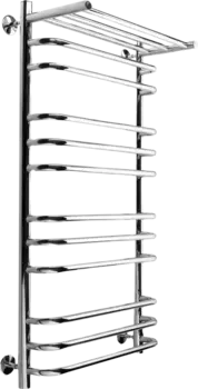 Полотенцесушитель водяной Indigo Brace LBCW100-50P с полкой, серебристый