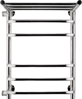 Полотенцесушитель водяной Indigo Brace LBCW60-40PL-б/п-50 с полкой, серебристый