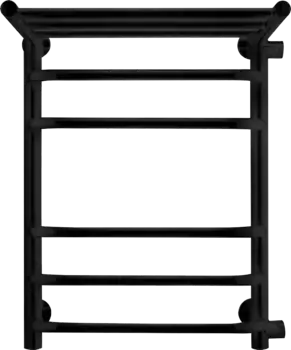 Полотенцесушитель водяной Indigo Brace LBCW60-40PBRR-б/п-50 боковое подключение, с полкой, черный муар