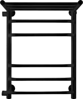 Полотенцесушитель водяной Indigo Brace LBCW60-40PBRL-б/п-50 с полкой, черный муар