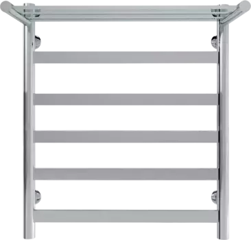 Полотенцесушитель водяной Indigo Slim 500х500 с полкой Хром