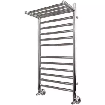 Полотенцесушитель водяной Point Аврора премиум 40х80 хром с полкой