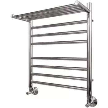 Полотенцесушитель водяной Point Аврора премиум 50х60 хром с полкой