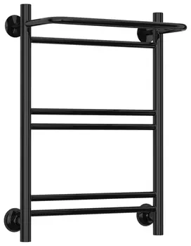 Полотенцесушитель водяной ПС СТИЛЬЕ "Версия-Н1" 600х400 (Полка+1+2+2) П 16 (Чёрный)