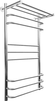 Полотенцесушитель водяной Тругор Идеал комби НК 3 П ЛЦ17 100х50 без углов, с полкой, хром