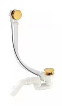 Полуавтоматический сливы-перелив для ванны Grocenberg GB240GL золотой брашированный