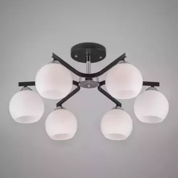 Потолочная люстра Eurosvet 30145/6 хром/венге