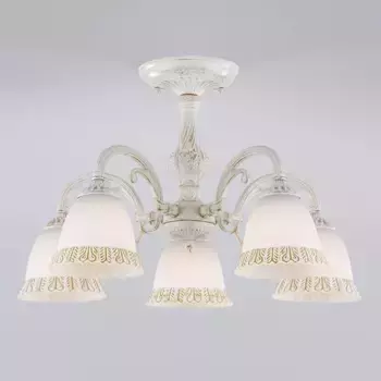 Потолочная люстра Eurosvet Campina 60107/5 белый с золотом