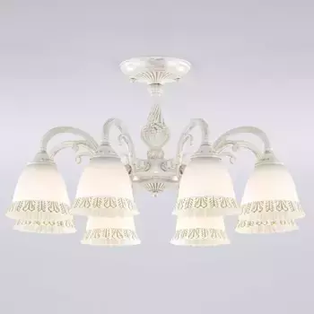 Потолочная люстра Eurosvet Campina 60107/8 белый с золотом