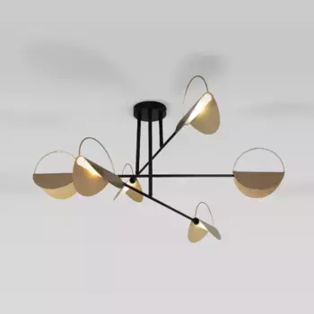 Потолочная люстра Eurosvet Grazia 70148/6 черный/золото Smart a062042