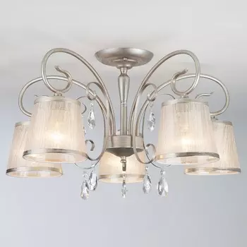 Потолочная люстра Eurosvet Liona 60065/5 серебро