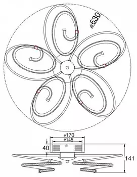 Потолочная люстра Freya Blossom FR6017CL-L60CH