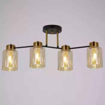 Потолочная люстра Illumico IL6111-4COU-79 BK GD Qui