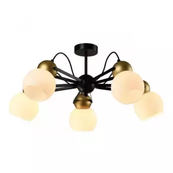 Потолочная люстра IMEX Cleo MD.22438-5-S-BK+GD