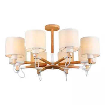 Потолочная люстра IMEX MD.19107-8-S-WOOD+WH