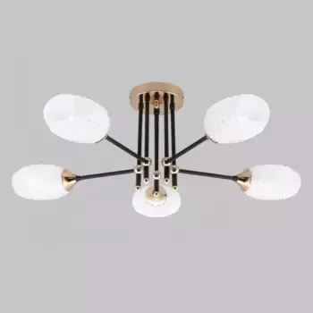 Потолочная люстра IMEX MD.4144-5-S-BK+FGD