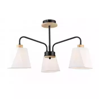 Потолочная люстра IMEX MD.5714-3-S-BK+WOOD