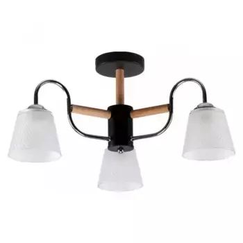 Потолочная люстра IMEX Notta MD.51941-3-S-BK+WOOD