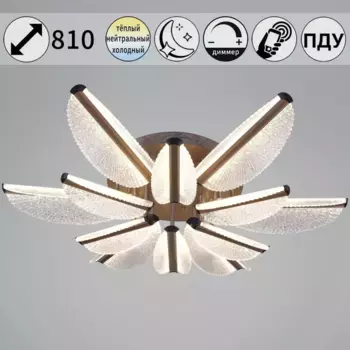 Потолочная люстра Reluce 00490-0.3-6+6 champagne silver