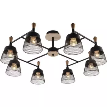 Потолочная люстра Reluce 01492-0.3-08 BK+WOOD