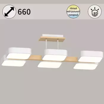 Потолочная люстра Reluce 03359-0.3-06 WH+WOOD