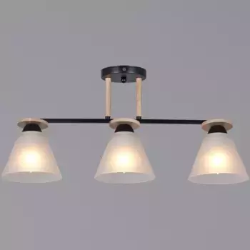 Потолочная люстра Reluce 11630-0.3-03 BK+WOOD