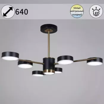 Потолочная светодиодная люстра Reluce 06369-0.3-06 COP+BK