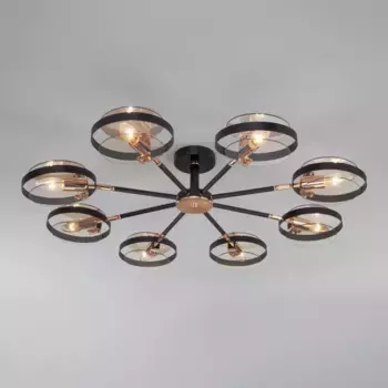 Потолочный светильник Eurosvet Gallo 70121/8 черный Smart a052342