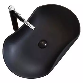 Раковина накладная CeramaLux 66х42 черный матовый