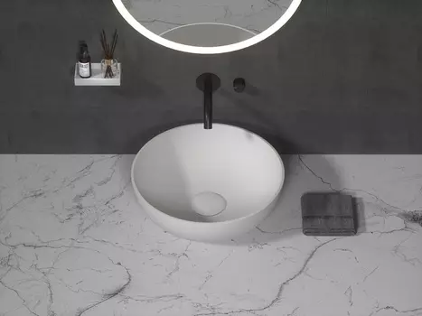 Раковина чаша Armadi Art Monaco круглая, белая матовая 39 см (879-39)