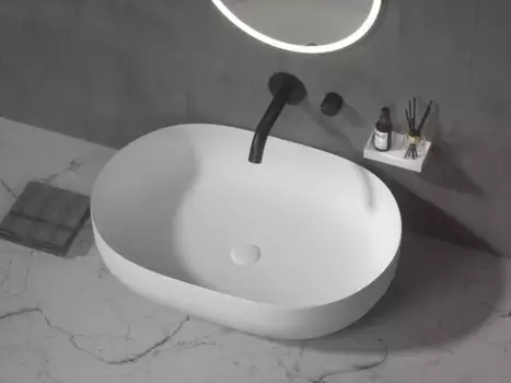 Раковина чаша Armadi Art Monaco овальная, белая матовая (879-50)