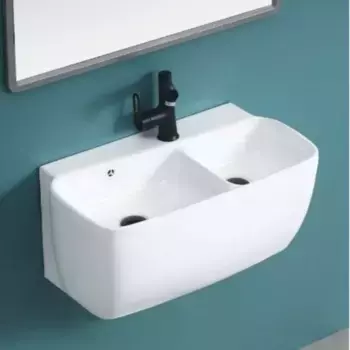 Раковина двойная подвесная Ceramalux 68х36 A1009 белый