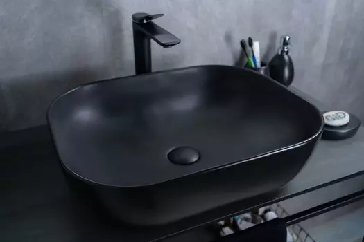 Накладная раковина Gid 50 Bm1302 черная матовая