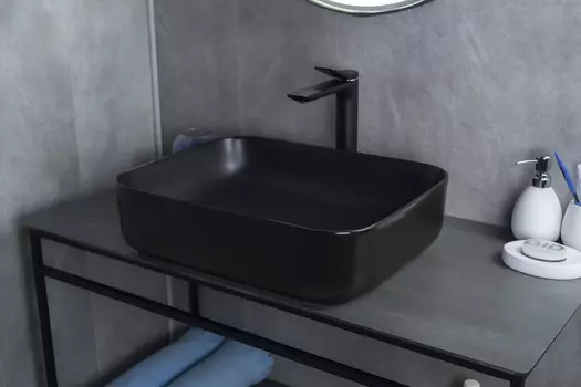 Накладная раковина Gid 50 Bm1304 черная матовая