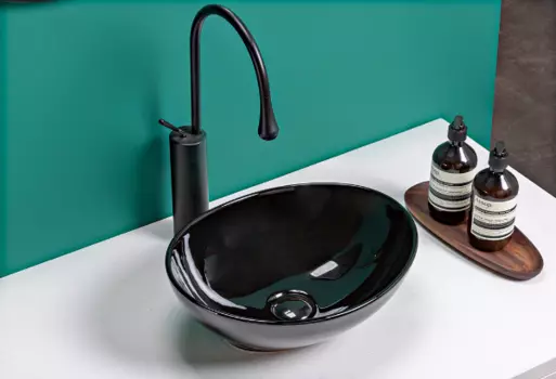 Накладная раковина Gid 41 Nc920 черная глянцевая