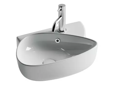 Раковина маленькая в туалет Ceramicanova Element CN5049 белый глянцевый