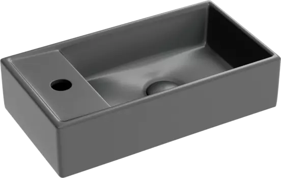 Раковина маленькая в туалет Ceramicanova Element CN6051RMDH темный антрацит матовый