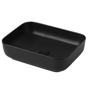 Накладная раковина Abber Rechteck AC2202MB матовая черная