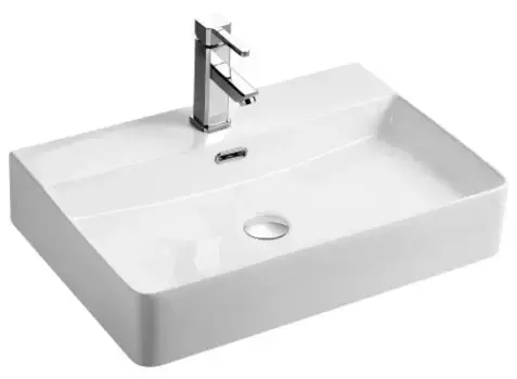 Раковина накладная 60 см белый (Azario AZ-2173 SP)