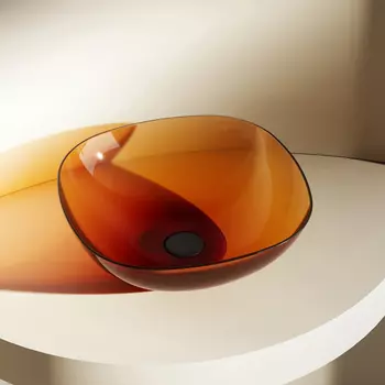 Накладная раковина Abber Kristall AT2806Opal коричневая