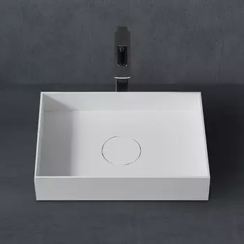 Накладная раковина Abber Stein AS2621 матовая белая