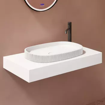 Накладная раковина Abber Stein AS2601 матовая белая