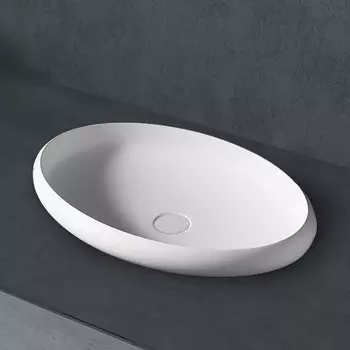 Накладная раковина Abber Stein AS2614 матовая белая