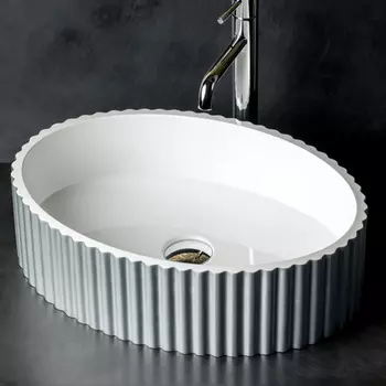 Раковина накладная Armadi Art Canale 50 глянец серебро