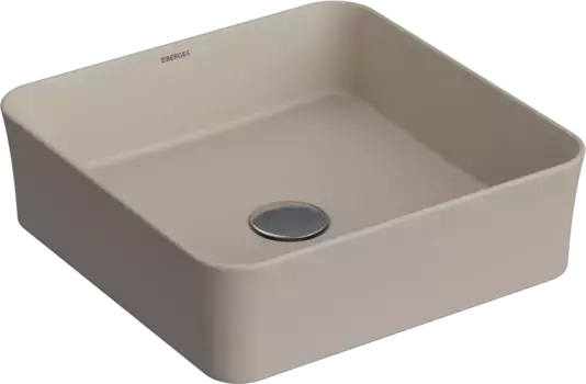 Раковина накладная Berges Ego SL 39x39 бежевый матовый, жасмин