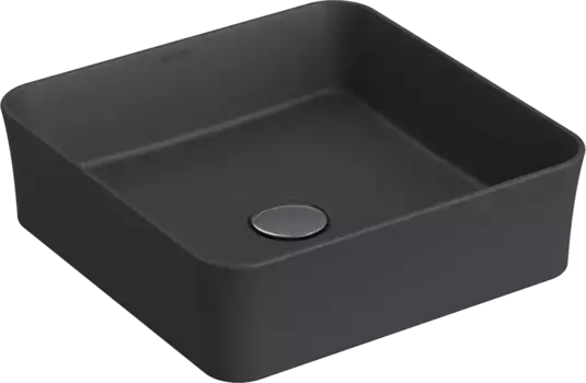 Раковина накладная Berges Ego SL 39x39 черный матовый, антрацит