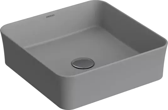 Раковина накладная Berges Ego SL 39x39 серый матовый