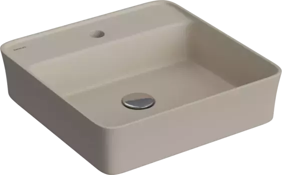 Раковина накладная Berges Ego SL 45x45 бежевый матовый, жасмин