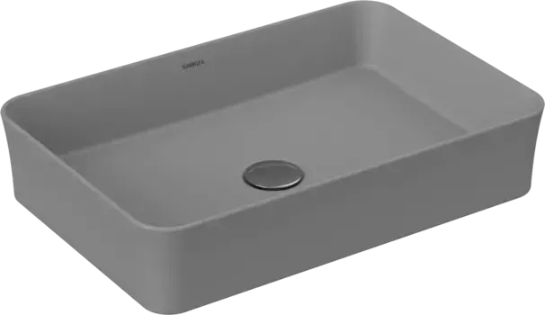 Раковина накладная Berges Ego SL 55x38 181069 серый матовый