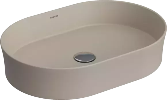 Раковина накладная Berges Ego SL 55x38 бежевый матовый, жасмин
